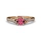 3 - Grianne Signature Rhodolite Garnet and Diamond Engagement Ring 