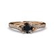 3 - Grianne Signature Black and White Diamond Engagement Ring 