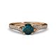 3 - Grianne Signature London Blue Topaz and Diamond Engagement Ring 