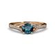 3 - Grianne Signature Blue and White Diamond Engagement Ring 
