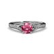 3 - Grianne Signature Pink Tourmaline and Diamond Engagement Ring 