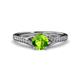 3 - Grianne Signature Peridot and Diamond Engagement Ring 