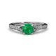 3 - Grianne Signature Emerald and Diamond Engagement Ring 