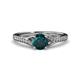 3 - Grianne Signature London Blue Topaz and Diamond Engagement Ring 
