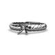2 - Eudora Retro Semi Mount Solitaire Rope Engagement Ring  