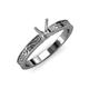 3 - Cael Retro Semi Mount Scroll Solitaire Engagement Ring 