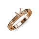 3 - Cael Retro Semi Mount Scroll Solitaire Engagement Ring 