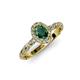 4 - Allene Signature Oval Cut Halo Engagement Ring 