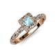 3 - Allene Signature Princess Cut Halo Engagement Ring 