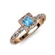 3 - Allene Signature Princess Cut Halo Engagement Ring 