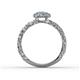 4 - Allene Signature Princess Cut Halo Engagement Ring 
