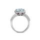 4 - Alyona Trillion Cut Aquamarine and Diamond Halo Engagement Ring 