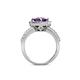 4 - Alyona Trillion Cut Amethyst and Diamond Halo Engagement Ring 