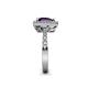 5 - Alyona Trillion Cut Amethyst and Diamond Halo Engagement Ring 