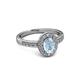2 - Olea Oval Cut Aquamarine and Diamond Engagement Ring 