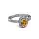 2 - Olea Oval Cut Citrine and Diamond Engagement Ring 