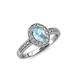 3 - Olea Oval Cut Aquamarine and Diamond Engagement Ring 