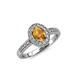 3 - Olea Oval Cut Citrine and Diamond Engagement Ring 