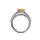 4 - Leilani Cushion Cut Citrine and Diamond Solitaire Plus Engagement Ring 