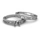 2 - Florie Classic Semi Mount Solitaire Bridal Set Ring 