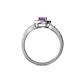 4 - Olea Oval Cut Amethyst and Diamond Engagement Ring 