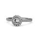1 - Jolie Signature Floral Semi Mount Halo Engagement Ring 
