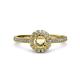 3 - Jolie Signature Floral Semi Mount Halo Engagement Ring 