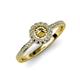 4 - Jolie Signature Floral Semi Mount Halo Engagement Ring 