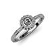 4 - Jolie Signature Floral Semi Mount Halo Engagement Ring 
