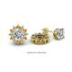 1 - Florice Round Citrine and Diamond Flower Jacket Earrings 
