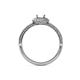 5 - Jolie Signature Floral Semi Mount Halo Engagement Ring 
