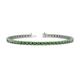 1 - Cliona 3.00 mm Green Garnet Eternity Tennis Bracelet 