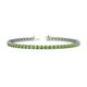 1 - Cliona 3.00 mm Peridot Eternity Tennis Bracelet 