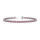 1 - Cliona 3.00 mm Rhodolite Garnet Eternity Tennis Bracelet 