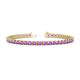 1 - Cliona 3.30 mm Amethyst Eternity Tennis Bracelet 