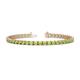 1 - Cliona 3.30 mm Peridot Eternity Tennis Bracelet 