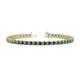 1 - Cliona 3.30 mm Blue Diamond Eternity Tennis Bracelet 