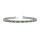1 - Cliona 3.30 mm Green Garnet and Diamond Eternity Tennis Bracelet 