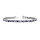 1 - Cliona 3.30 mm Iolite and Diamond Eternity Tennis Bracelet 