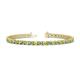 1 - Cliona 3.30 mm Peridot and Diamond Eternity Tennis Bracelet 