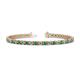 1 - Cliona 3.30 mm Emerald and Diamond Eternity Tennis Bracelet 