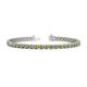 1 - Cliona 3.3 mm Yellow and White Diamond Eternity Tennis Bracelet 