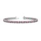 1 - Cliona 3.30 mm Rhodolite Garnet and Diamond Eternity Tennis Bracelet 