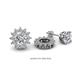 1 - Florice Round Diamond Flower Jacket Earrings 