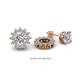 1 - Florice Round Diamond Flower Jacket Earrings 