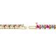2 - Cliona 3.6 mm Pink Sapphire and Diamond Eternity Tennis Bracelet 
