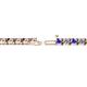 2 - Cliona 3.6 mm Tanzanite and Diamond Eternity Tennis Bracelet 