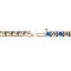 2 - Cliona 3.6 mm Blue Topaz and Diamond Eternity Tennis Bracelet 