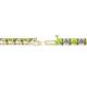 2 - Cliona 3.6 mm Peridot and Diamond Eternity Tennis Bracelet 