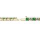 2 - Cliona 3.6 mm Emerald and Diamond Eternity Tennis Bracelet 